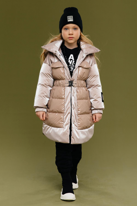 Пальто для девочки GnK С-758 фото